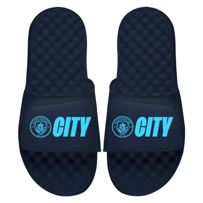 맨체스터 시티 FC 맨시티 EPL 시티 로고 슬라이드 샌들 by 아이슬라이드