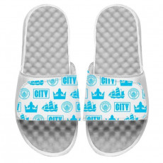 맨체스터 시티 FC 맨시티 EPL 글리프 패턴 슬라이드 샌들 by 아이슬라이드